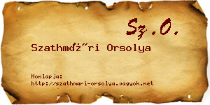 Szathmári Orsolya névjegykártya